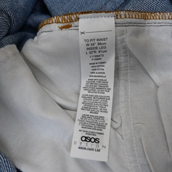 asos Design Women's 12 Wide Leg Distressed Dad Jean NEW - Picture 11 of 11